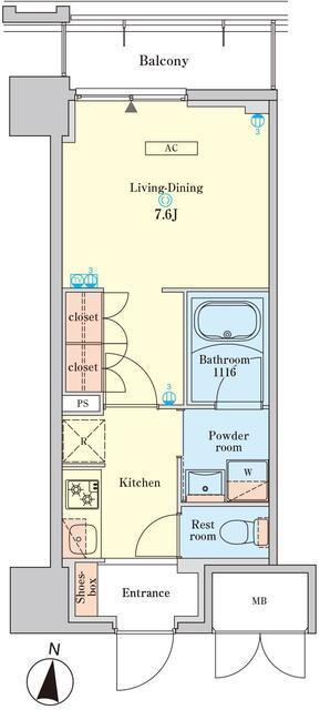 ＲＪＲプレシア菊川駅前（704） 間取り図画像