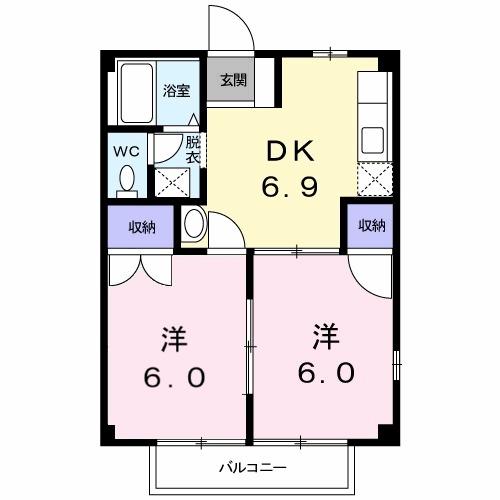 ハイムキザキ（201） 間取り図画像