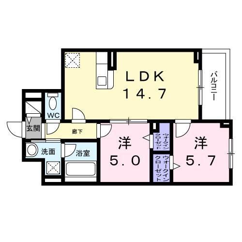 ＣＲＥＶＡＮＣＥ荒川（302） 間取り図画像