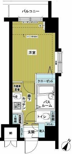 渋谷区本町マンション 間取り図画像