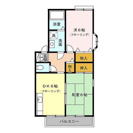 ツインズハイツ　ＡＢ（A201） 間取り図画像
