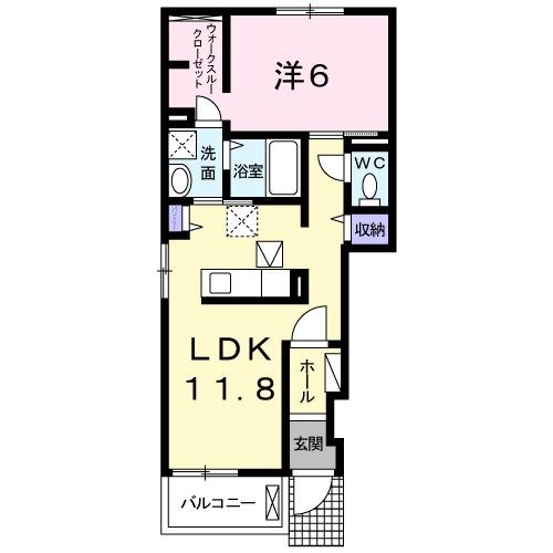 フィデール　Ｂ棟（101） 間取り図画像