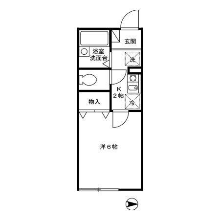 アムール　壱番館（102） 間取り図画像