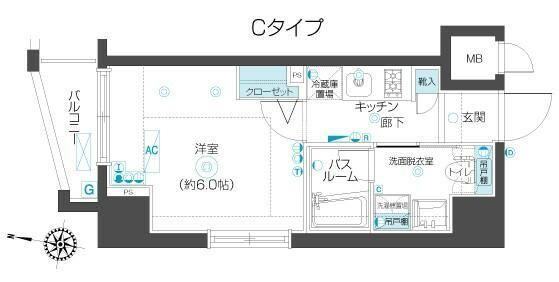 豊島区西池袋マンション 間取り図画像