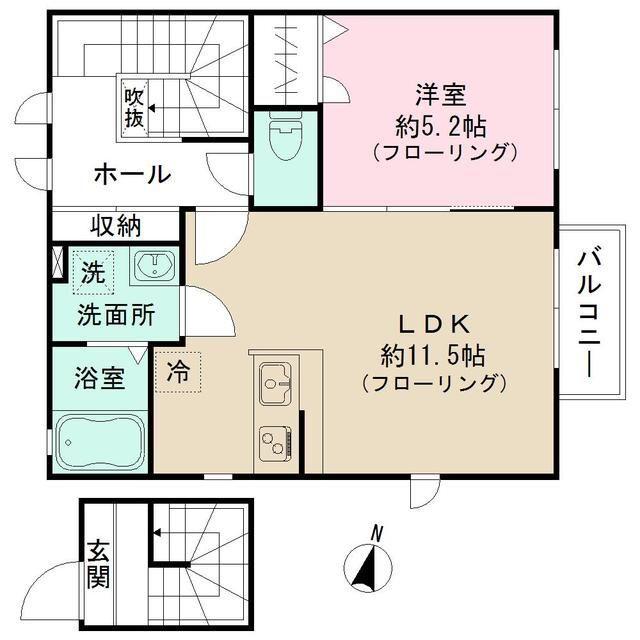 新宿区中井アパート 間取り図画像