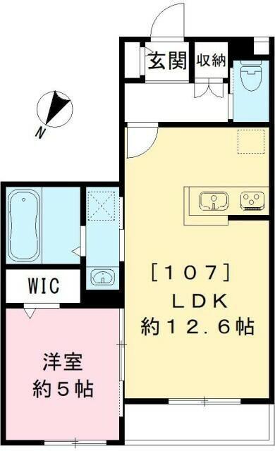 中野区鷺宮アパート 間取り図画像
