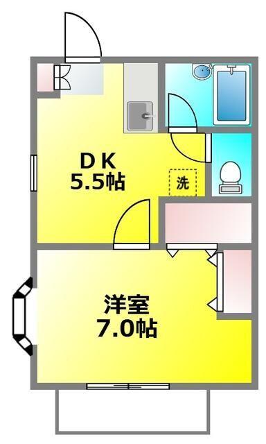 グランデュール武蔵野Ｂ（201） 間取り図画像