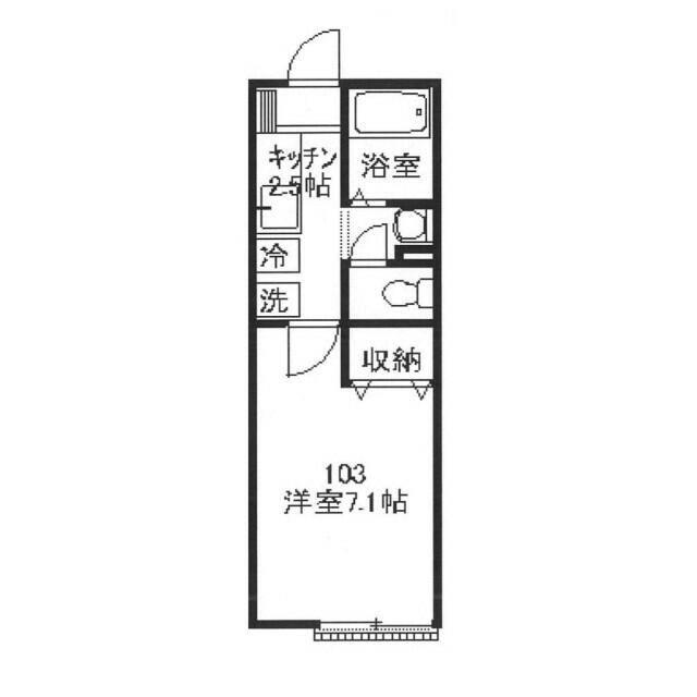 西東京市保谷町アパート 間取り図画像