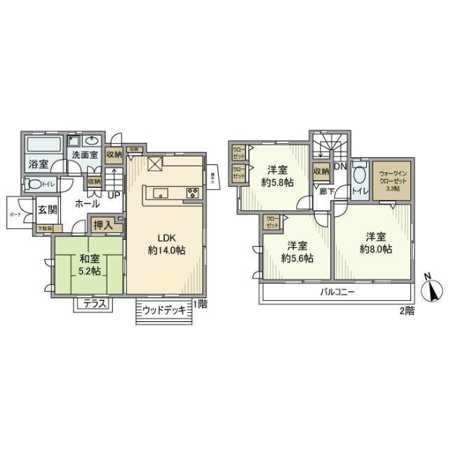 緑町戸建（1） 間取り図画像