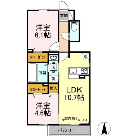 エスポワール　A（102） 間取り図画像