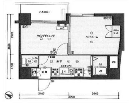 杉並区和泉マンション 間取り図画像
