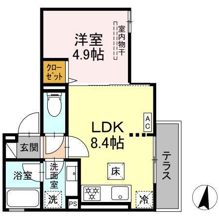 世田谷区砧1丁目KJ D-ROOM新築工事（101） 間取り図画像