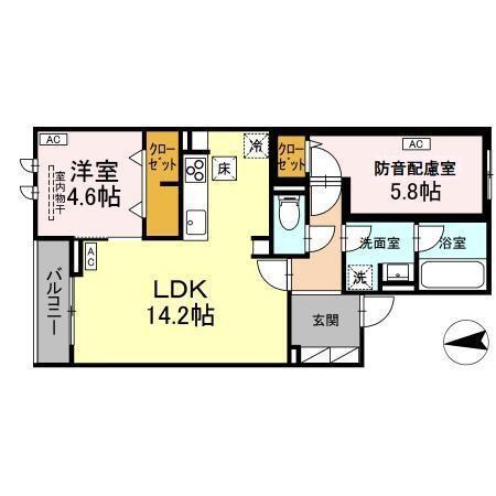 樹楽（102） 間取り図画像