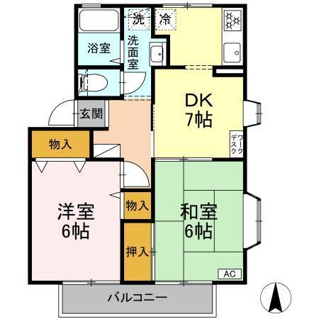 セントパークハイツ　A（101） 間取り図画像