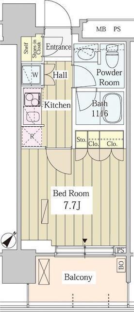 ユニゾンタワー（1506） 間取り図画像