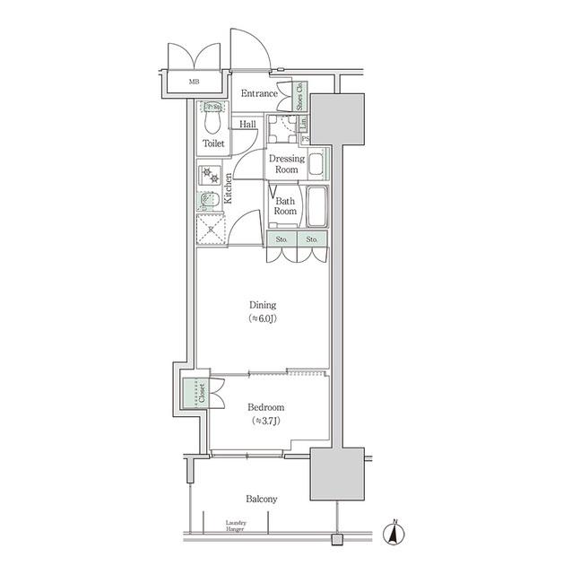 ブルックサイドレジデンス木場（709） 間取り図画像