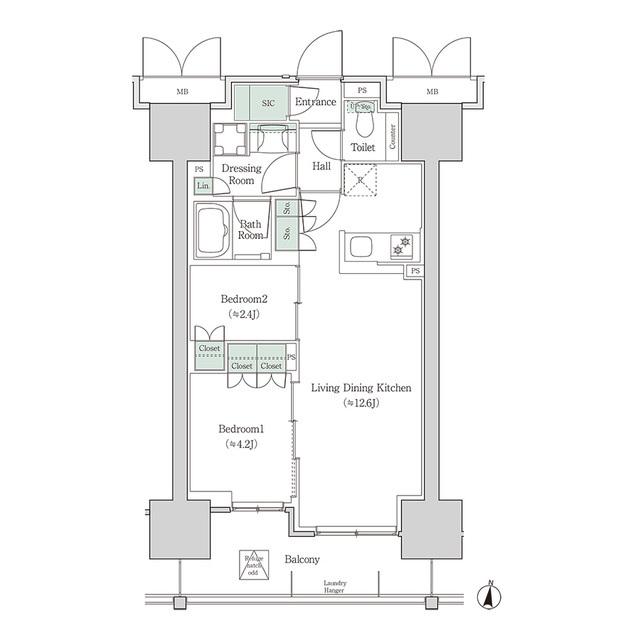 ブルックサイドレジデンス木場（1602） 間取り図画像