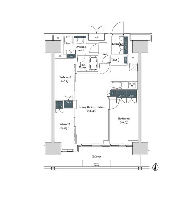 ブルックサイドレジデンス木場（1604） 間取り図画像