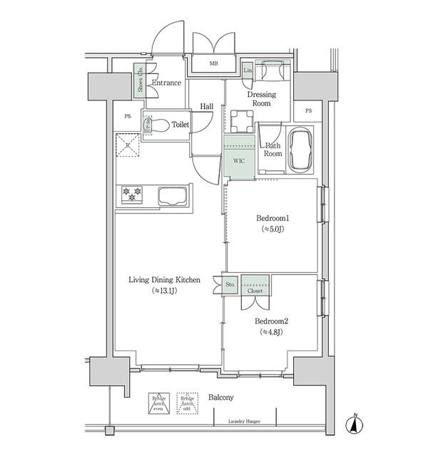 ブルックサイドレジデンス木場（1609） 間取り図画像