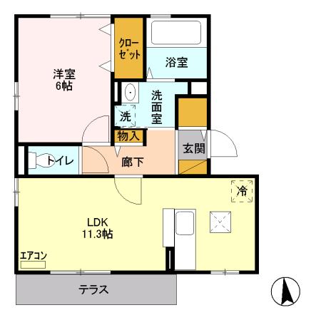 Primavera（102） 間取り図画像