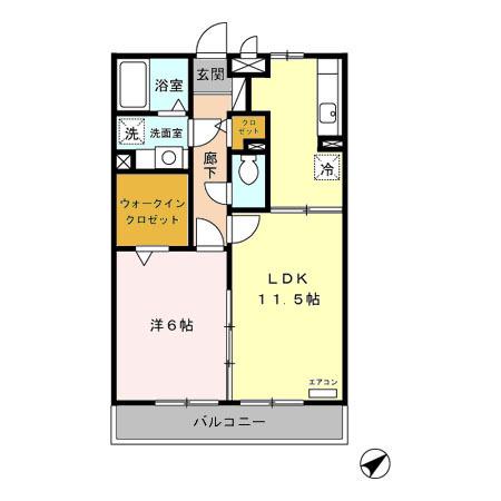 グランフィールド松江Ⅱ（205） 間取り図画像