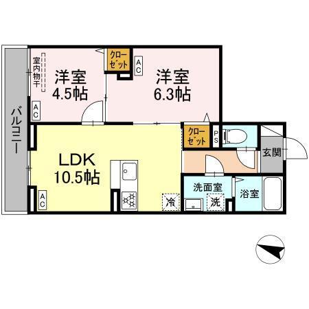ウィズ（306） 間取り図画像