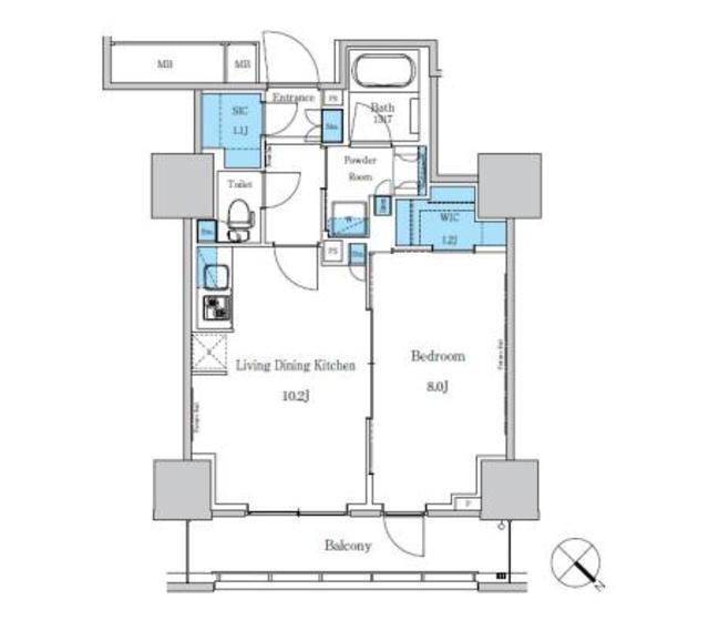 パークアクシス滝野川ラ　ブリーズ（1018） 間取り図画像