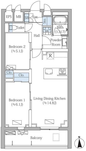 ＭＯＣＸＩＯＮ　ＰＲＥＭＩＵＭ四谷大京町（102） 間取り図画像