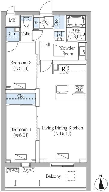 ＭＯＣＸＩＯＮ　ＰＲＥＭＩＵＭ四谷大京町（104） 間取り図画像