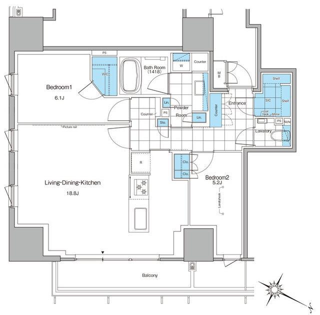 ルフォンプログレ北新宿（1306） 間取り図画像