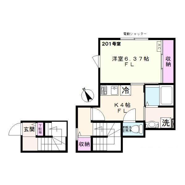 豊島区南長崎アパート 間取り図画像
