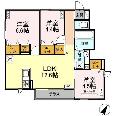 クレスト・トモ（101） 間取り図画像