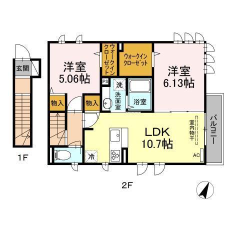 Le Lien（201） 間取り図画像