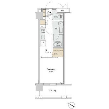 カスタリア人形町Ⅲ（0303） 間取り図画像