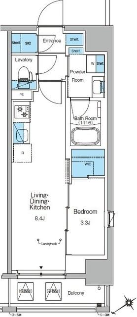 ルフォンリヴェント門前仲町（804） 間取り図画像