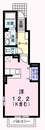 プリムヴェール　ジャルダン（105） 間取り図画像