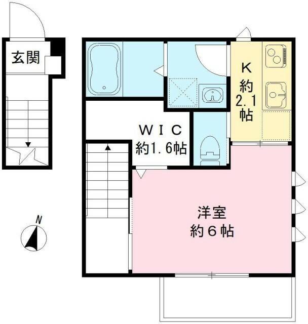 小金井市東町アパート 間取り図画像