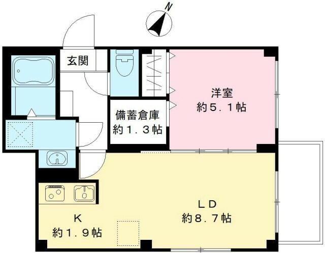 中野区沼袋マンション 間取り図画像