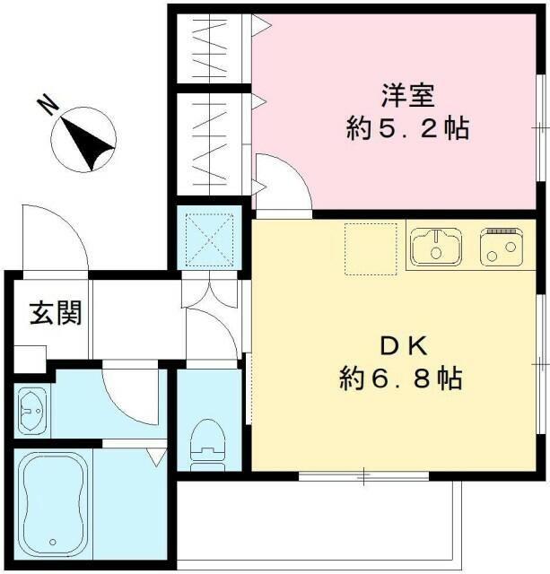 渋谷区西原アパート 間取り図画像