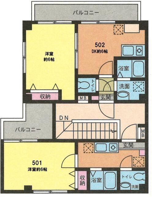 中野区本町マンション 間取り図画像