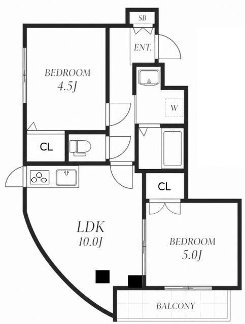 杉並区清水マンション 間取り図画像