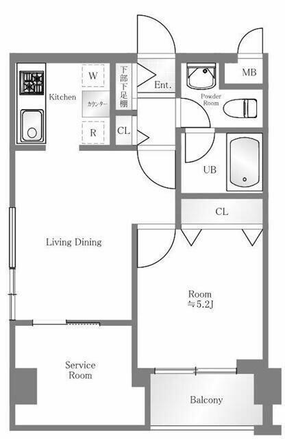 新宿区西新宿マンション 間取り図画像
