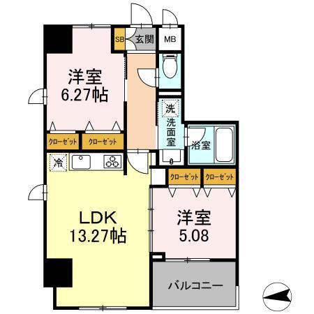 ZOOM王子神谷（1303） 間取り図画像