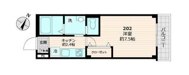 新宿区中落合マンション 間取り図画像
