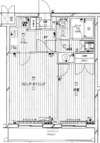 新宿区戸山マンション 間取り図画像