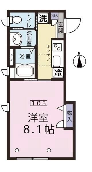 Ｒｉｃｏｒｄｏ　Ｍ・Ｋ　リコルドエムケー（103） 間取り図画像
