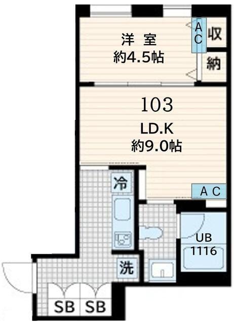 渋谷区恵比寿マンション 間取り図画像