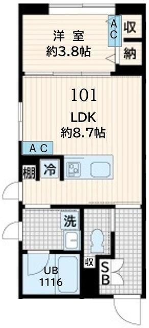 渋谷区恵比寿マンション 間取り図画像