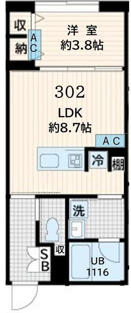 渋谷区恵比寿マンション 間取り図画像
