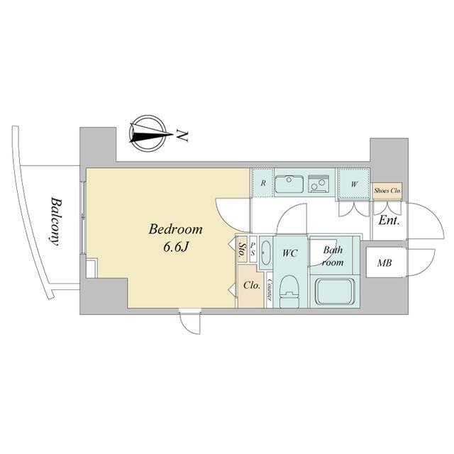 新宿区北新宿マンション 間取り図画像
